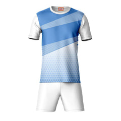 Next Print Round neck jersey white with shorts NPTS120
