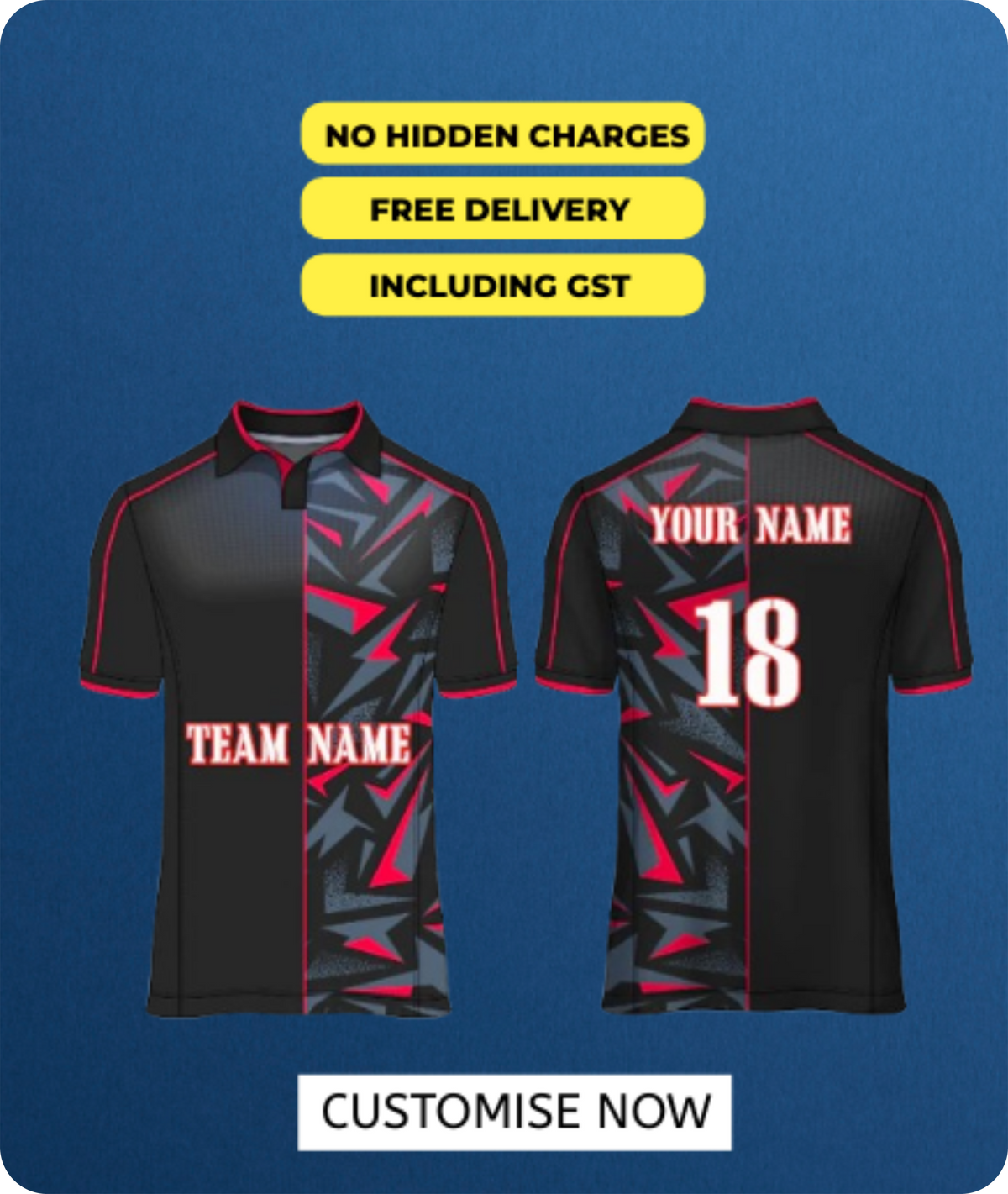 CUSTOM NAME & NUMBER JERSEYS