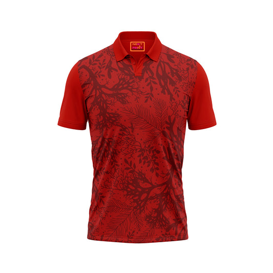 Red Polo Neck Half Sleeve T Shirt Nextprintr339