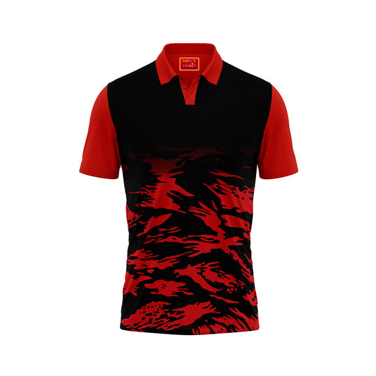Red Polo Neck Half Sleeve T Shirt Nextprintr340