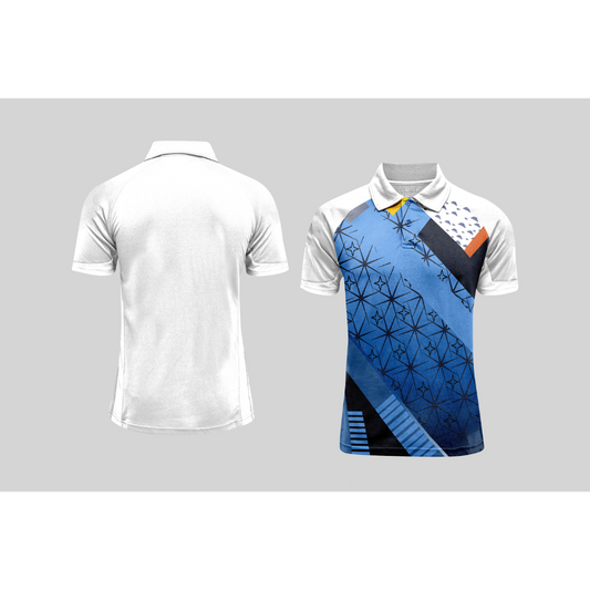 Next Print Cricket Polo Half White Customized Jersey NPCWH00A28