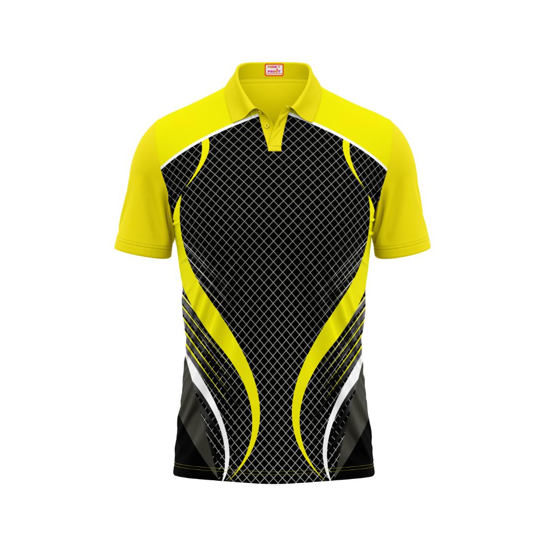 Next Print Customised Polo Neck Yellow Jersey NPTS20