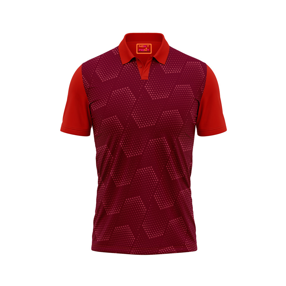 Red Polo Neck Half Sleeve T Shirt Nextprintr343