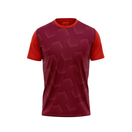 Red Round Neck Half Sleeve Tshirt Nextprintr343