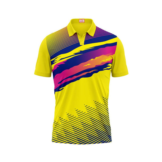 Next Print Customised Polo Neck Yellow Jersey NPTS21