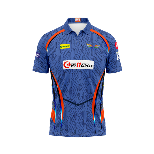 Next Print Customised Ipl Lucknow Super Giants Printed Polo Collar Jersey.