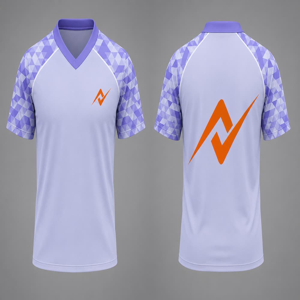 Custom Light Purple V-Neck Sports Jersey | Premium Dry Fit Personalized Team Jersey