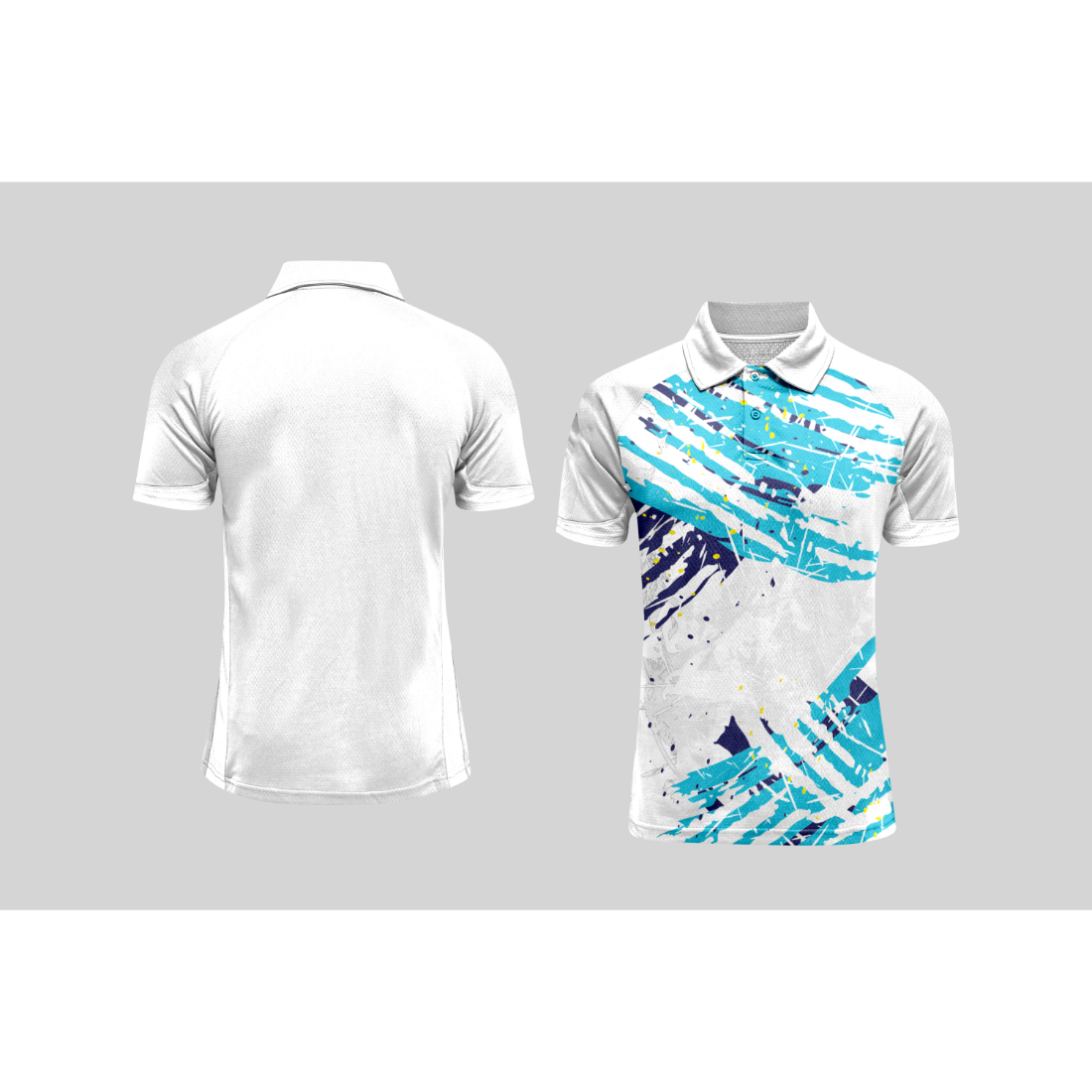 Next Print Cricket Polo Half White Customized Jersey NPCWH00A301