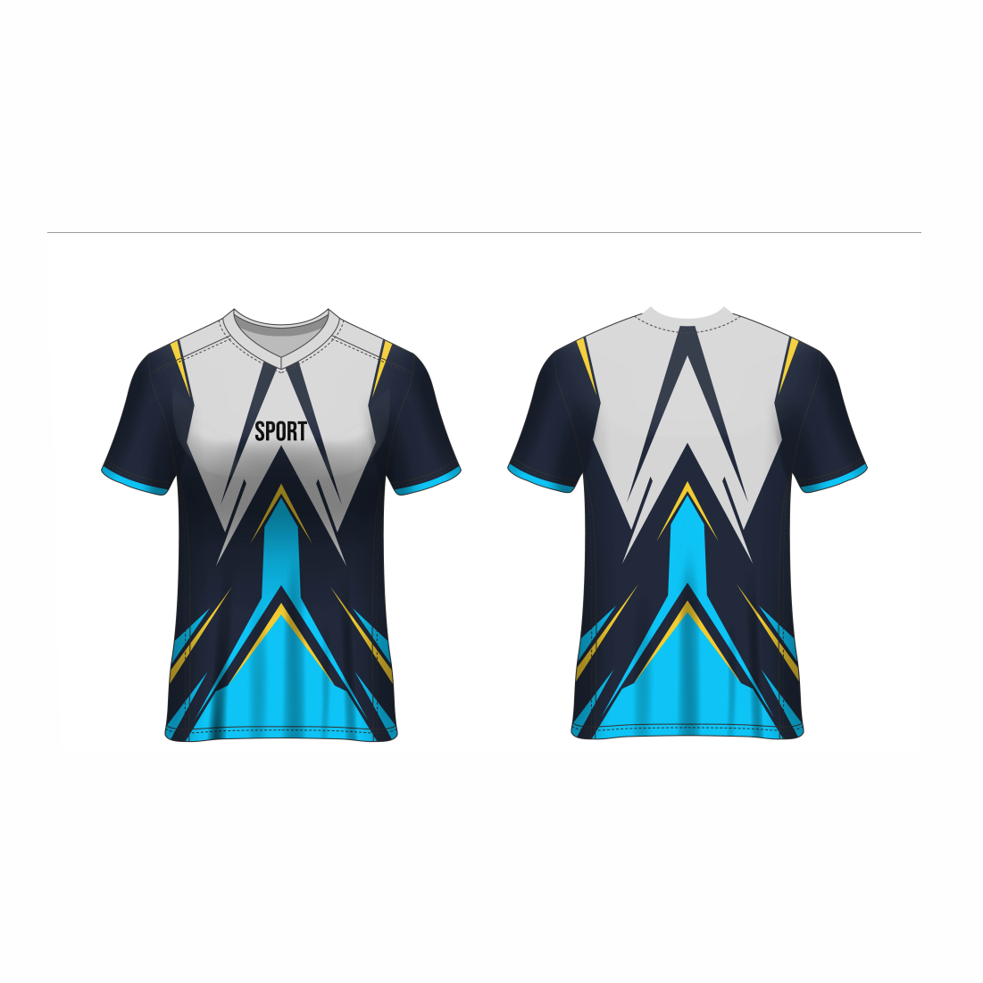 Next Print Customised All Over Printed V Neck  T-Shirt NP0000S702