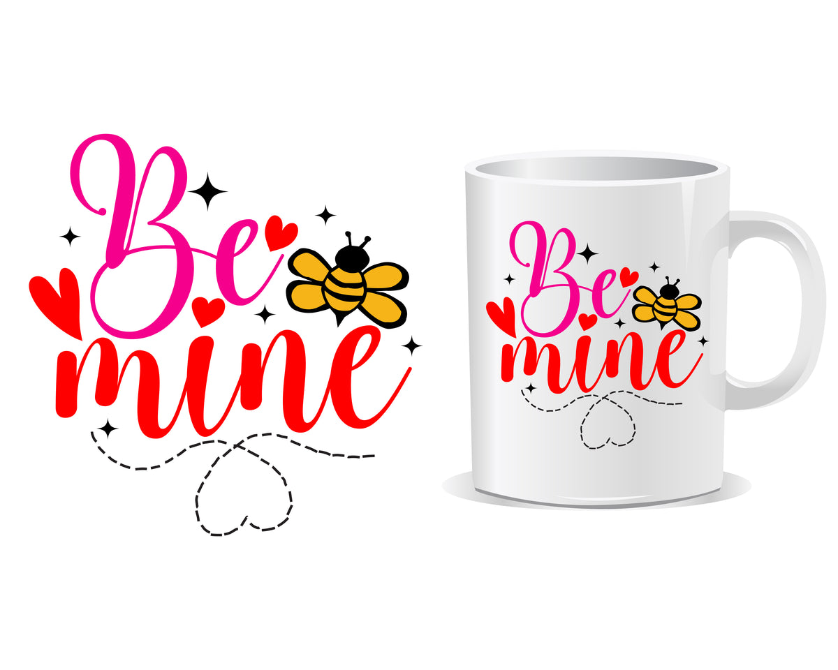 Be mine Happy valentine's day quotes mug.
