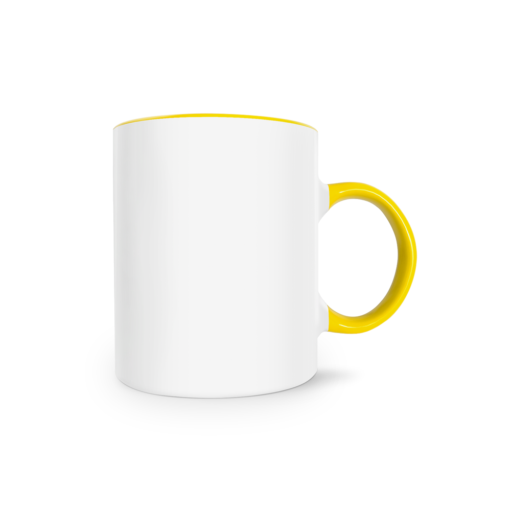 Ceramic Mug with Color Inside (yellow)