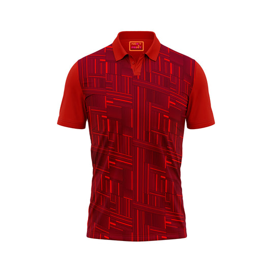 Red Polo Neck Half Sleeve T Shirt NextprintrN139