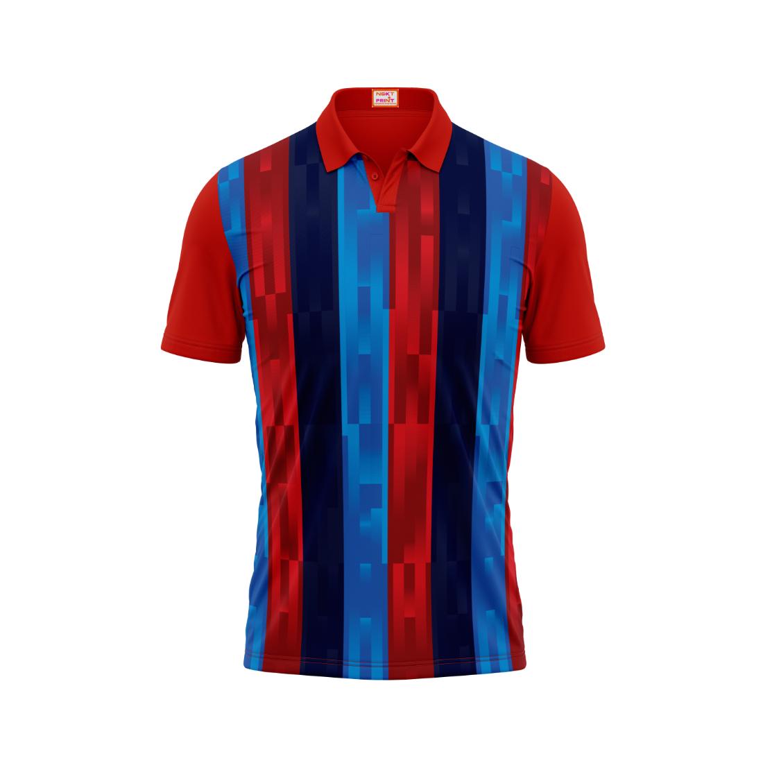 Next Print Customized Polo Neck Red Jersey NPTS38