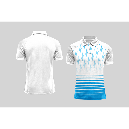 Next Print Cricket Polo Half White Customized Jersey NPCWH00A320