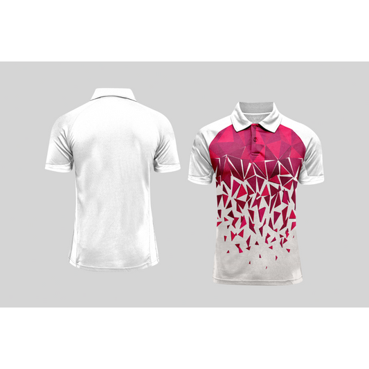 Next Print Cricket Polo Half White Customized Jersey NPCWH00A328