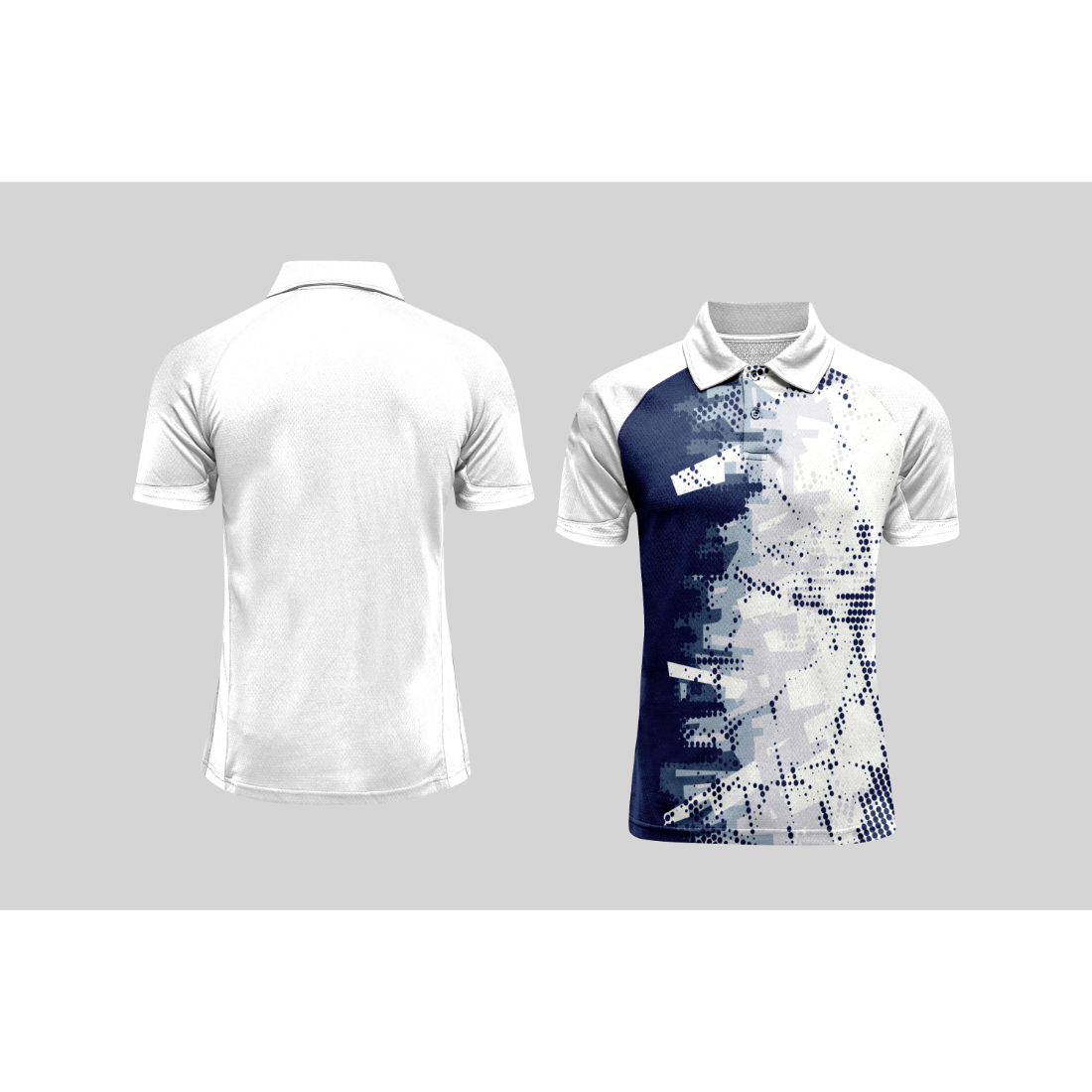 Next Print Cricket Polo Half White Customized Jersey NPCWH00A329