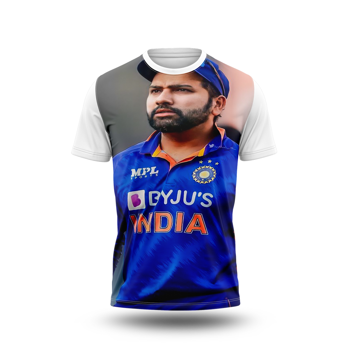 Rohit Sharma Photo Printed T-Shirt.