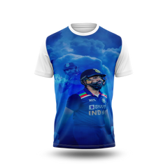 Rohit Sharma Photo Printed T-Shirt.