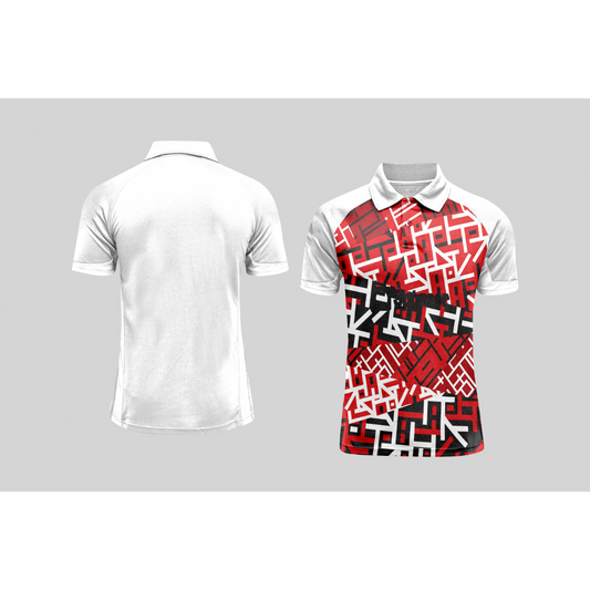 Next Print Cricket Polo Half White Customized Jersey NPCWH00A342