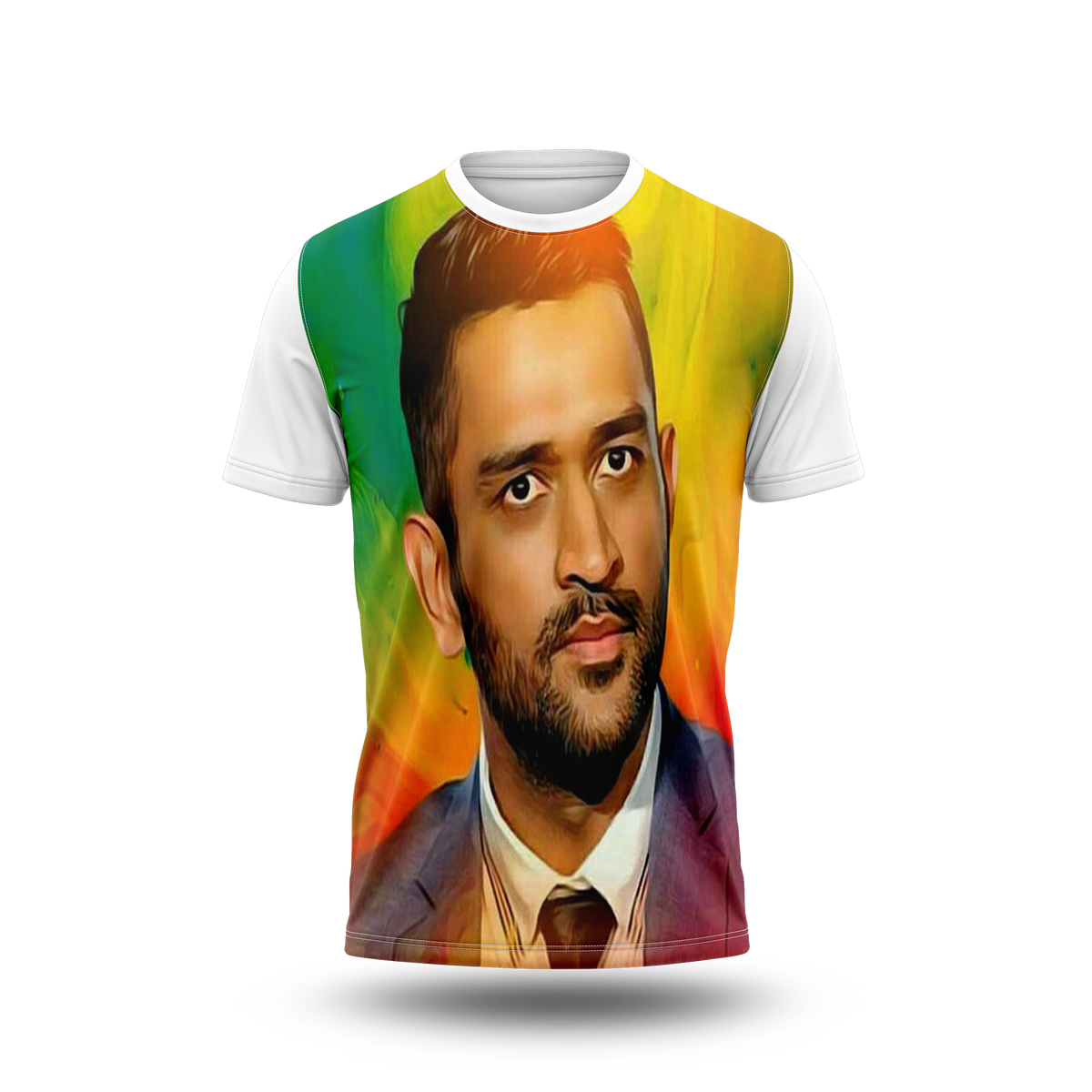 MS Dhoni Photo Printed T-Shirt.