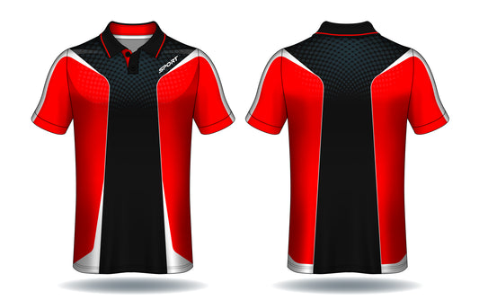 Titan Slash Black Red Athletic Jersey front view sports jersey