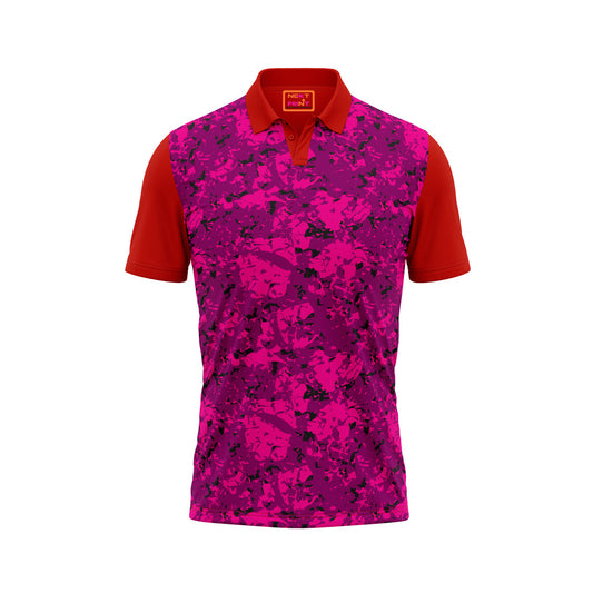 Red Polo Neck Half Sleeve T Shirt NextprintrN16