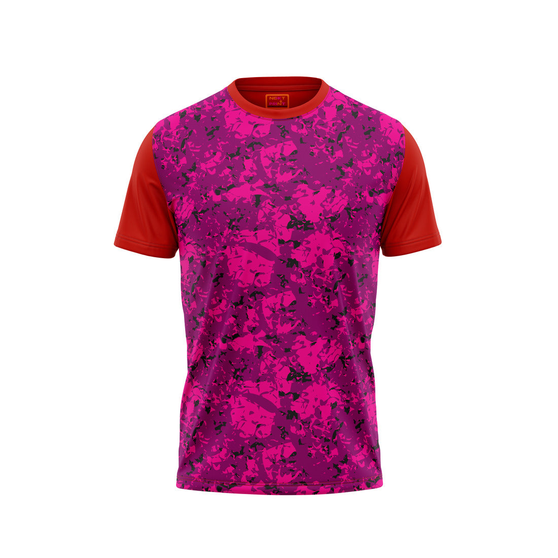 Red Round Neck Half Sleeve Tshirt NextprintrN16