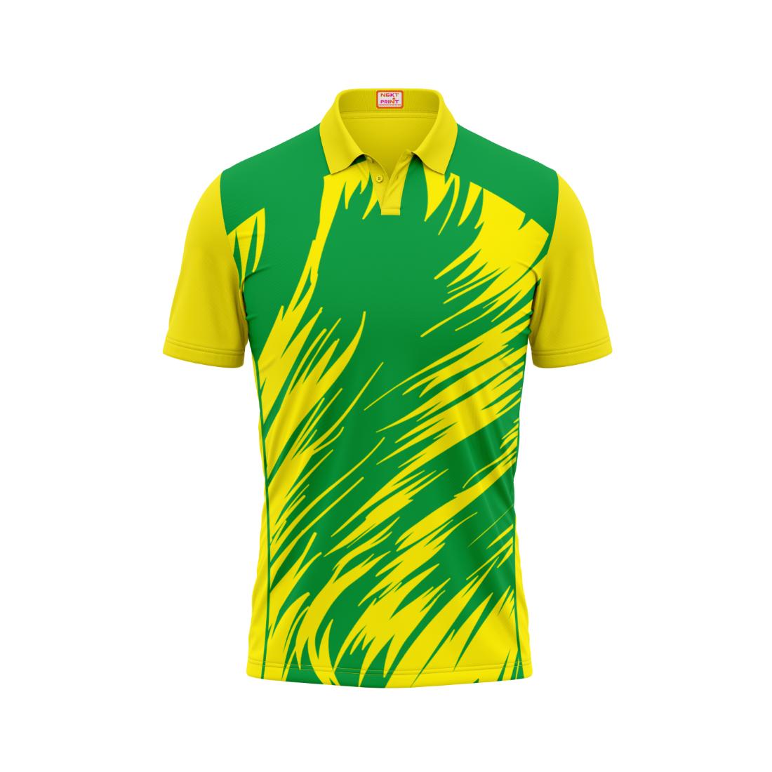 Next Print Customised Polo Neck Yellow Jersey NPTS29