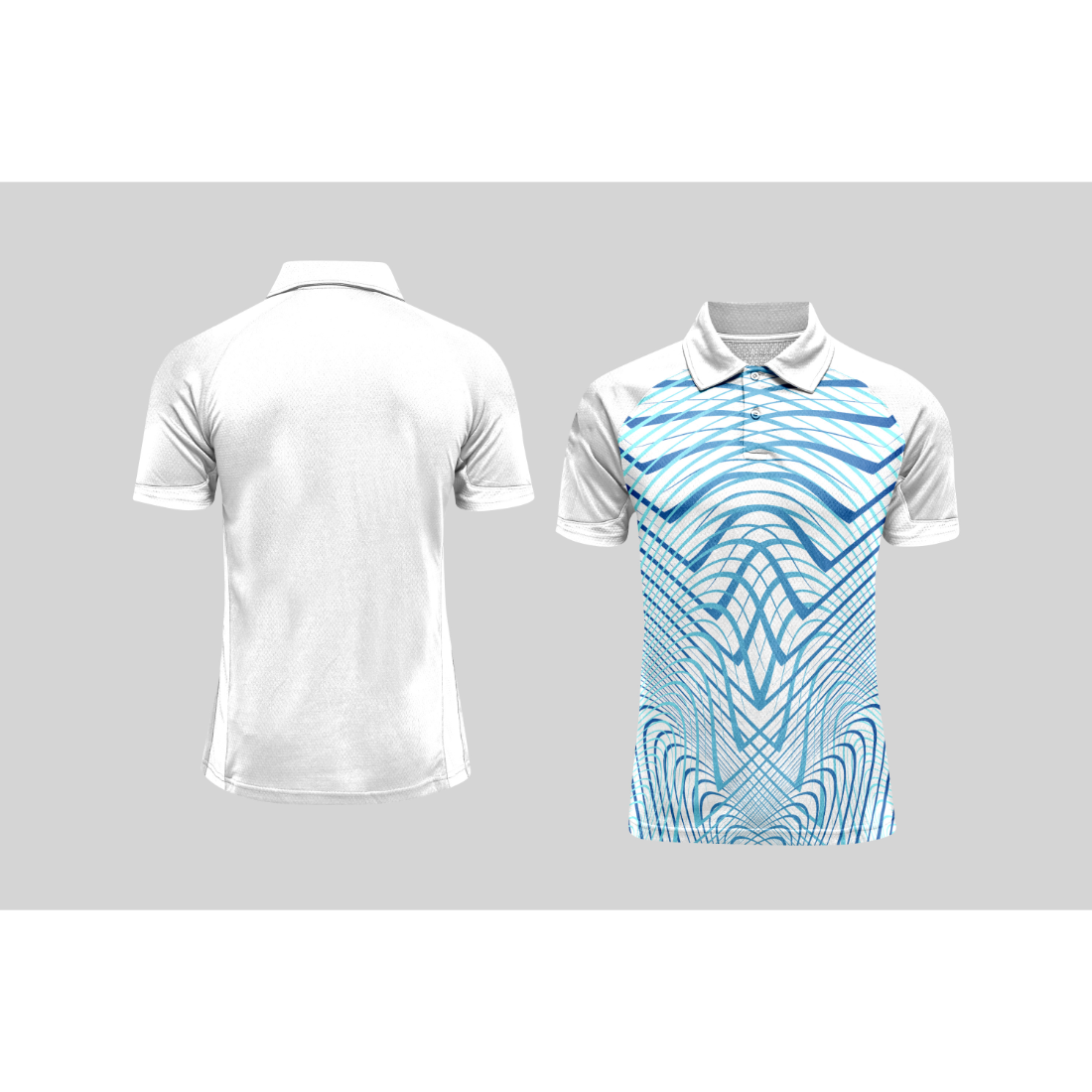 Next Print Cricket Polo Half White Customized Jersey NPCWH00A371