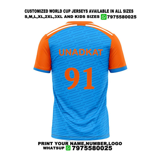 Next Print 2024 Worldcup Unadkat Printed Round Neck Jersey