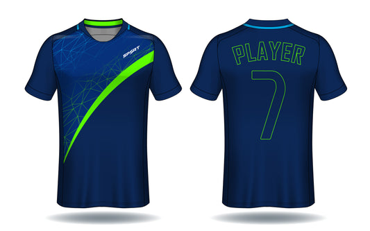 Royal Striker Gradient Soccer Jersey – Elite Fan Edition front view sports jersey