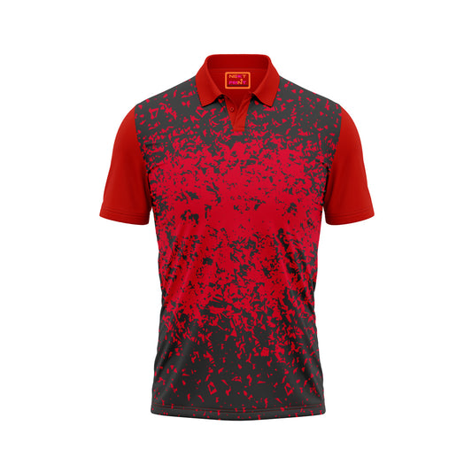 Red Polo Neck Half Sleeve T Shirt NextprintrN166