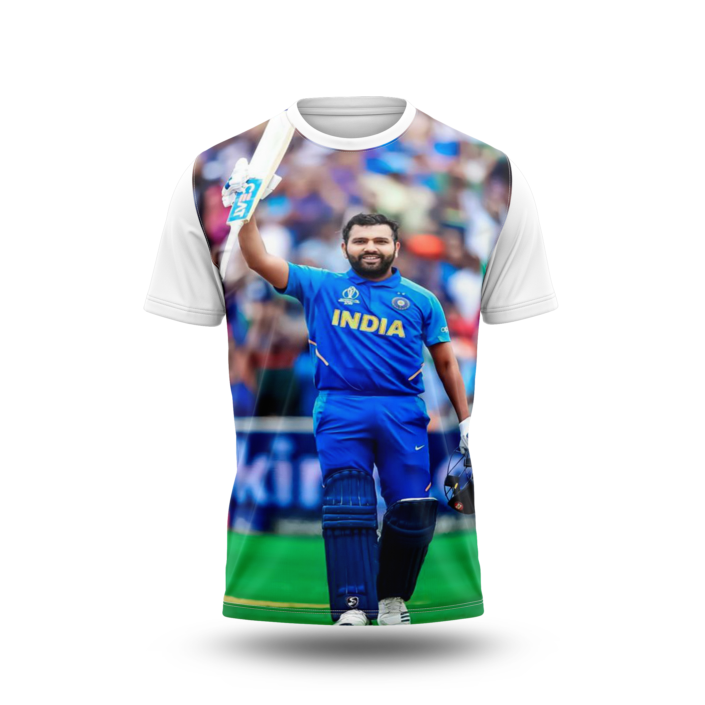 Rohit Sharma Photo Printed T-Shirt.