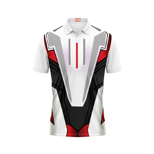 Next Print Customized Polo Neck White Jersey NPTS41