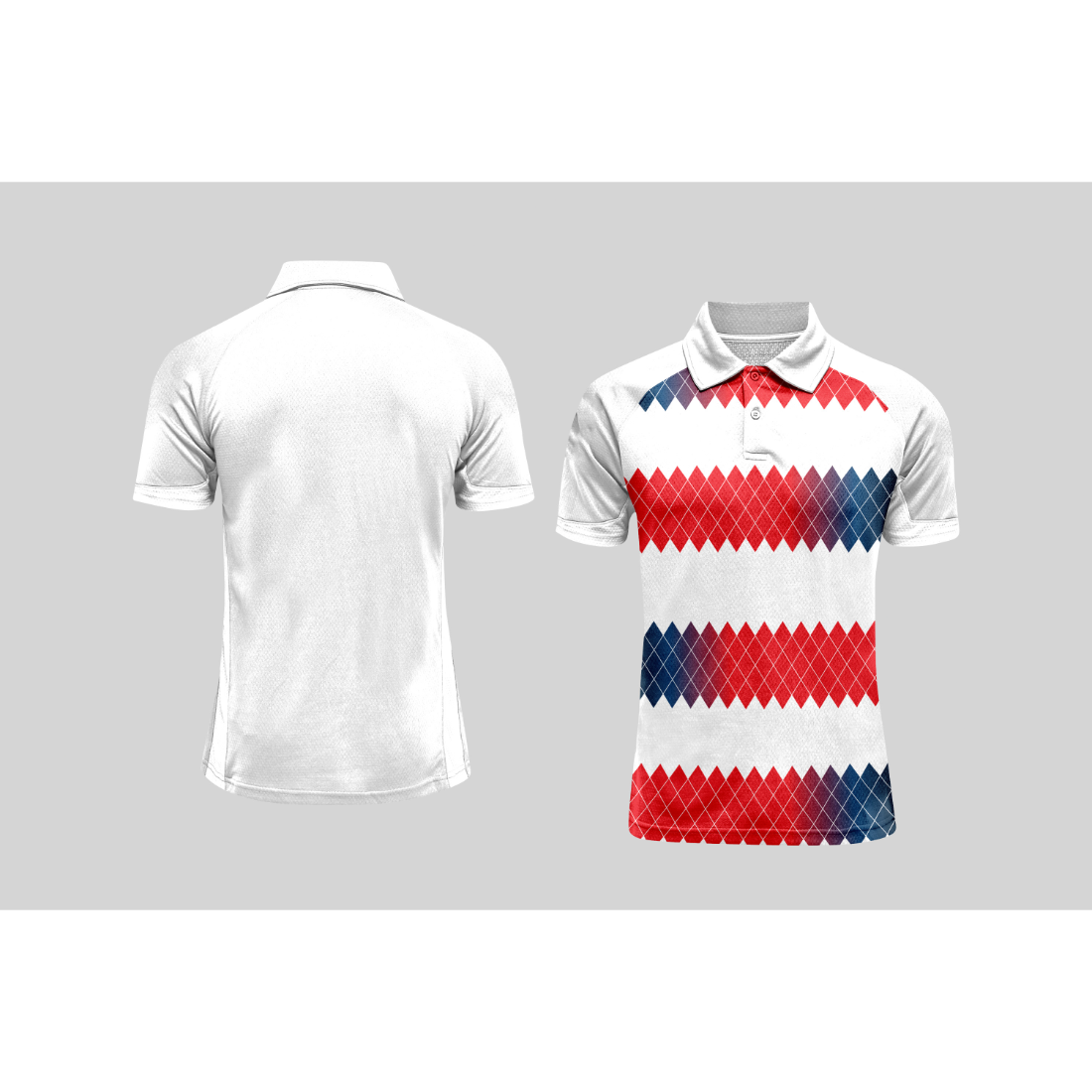 Next Print Cricket Polo Half White Customized Jersey NPCWH00A384