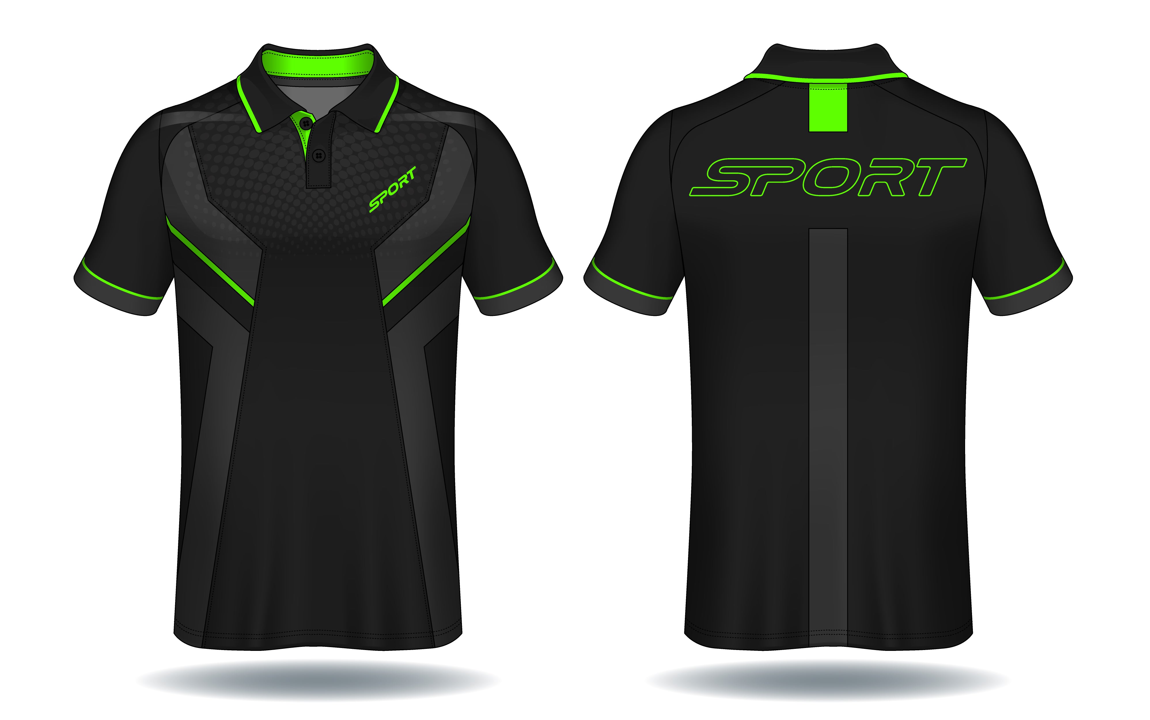 Neon Strike Black Green Jersey front view custom football fan jersey