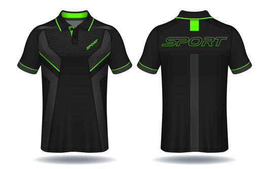 Neon Strike Black Green Jersey front view custom football fan jersey