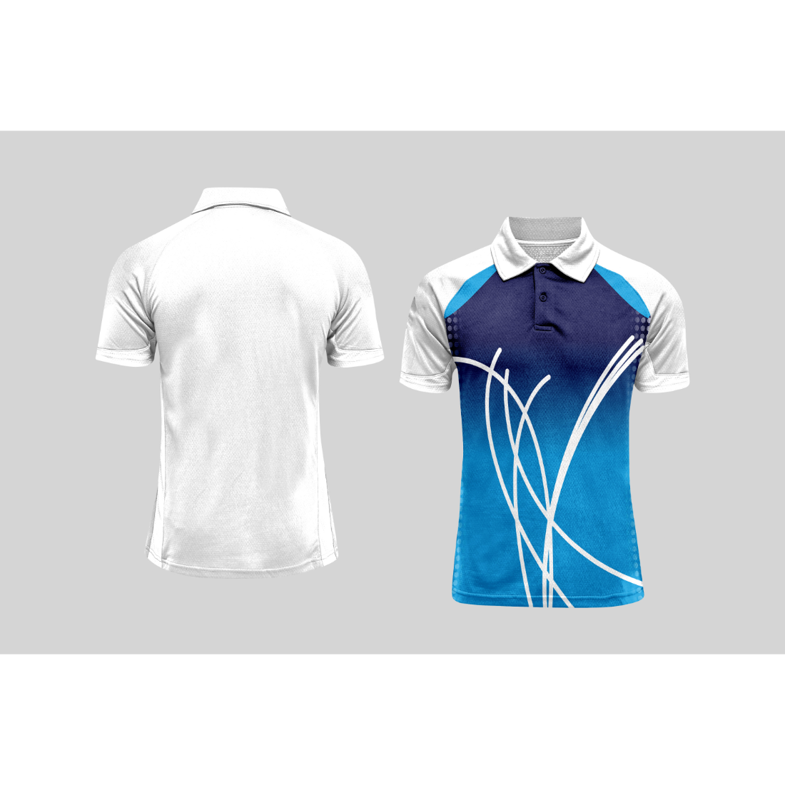 Next Print Cricket Polo Half White Customized Jersey NPCWH00A38
