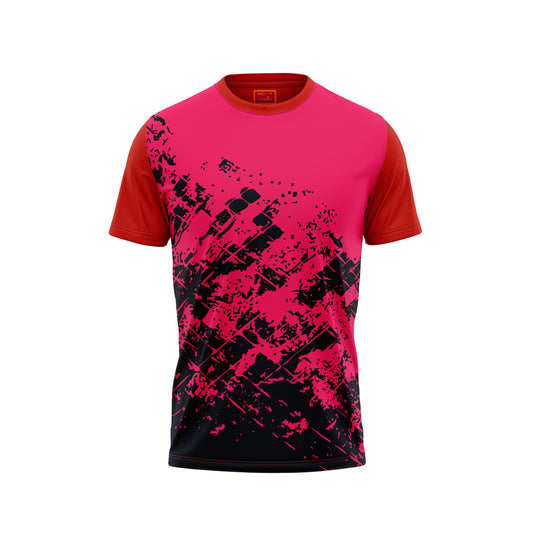 Red Round Neck Half Sleeve Tshirt Nextprintr395