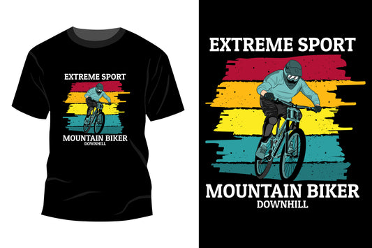 Extreme Sport Mountain Biker Downhill