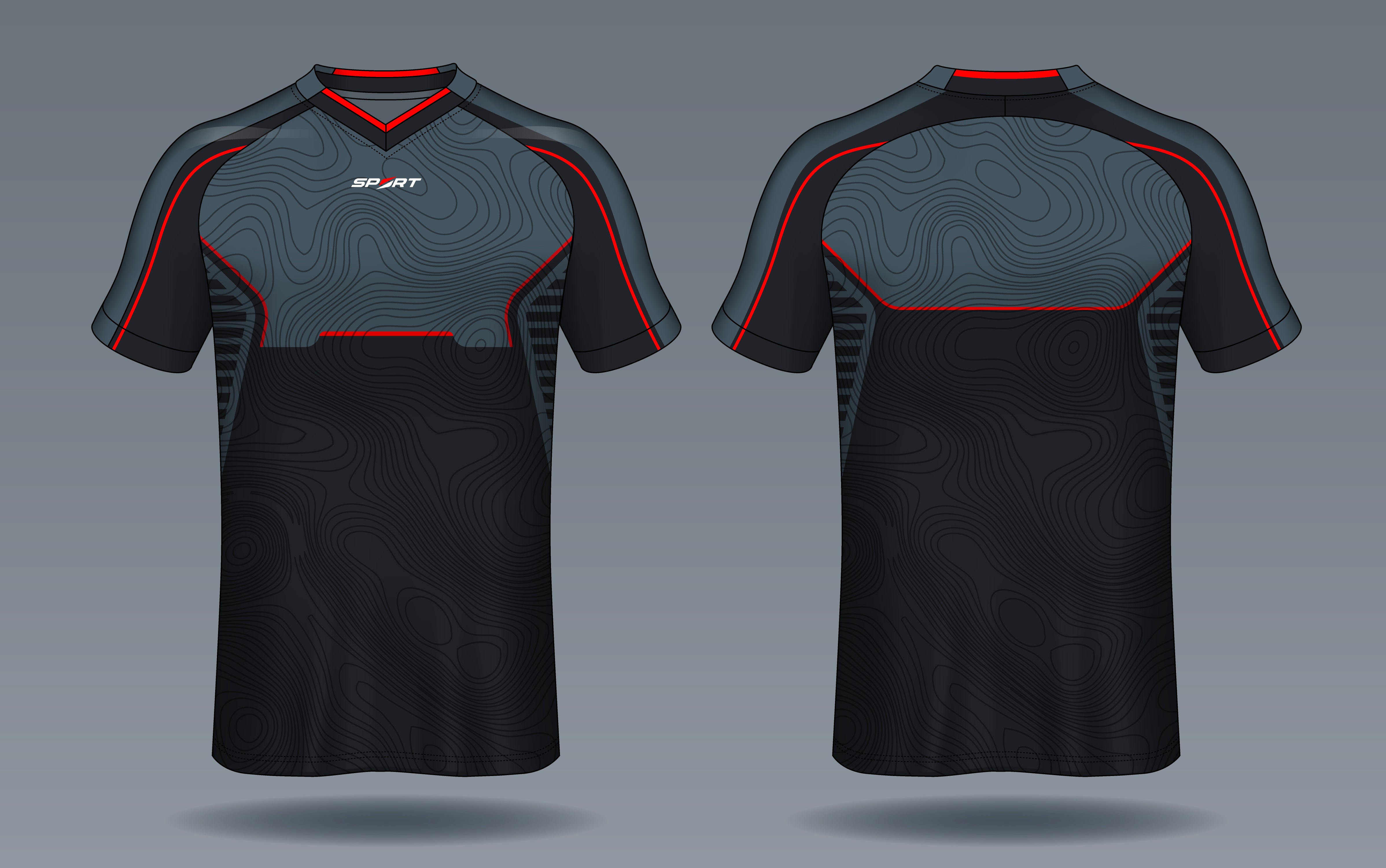Dark Terrain Performance Jersey front view custom football fan jersey