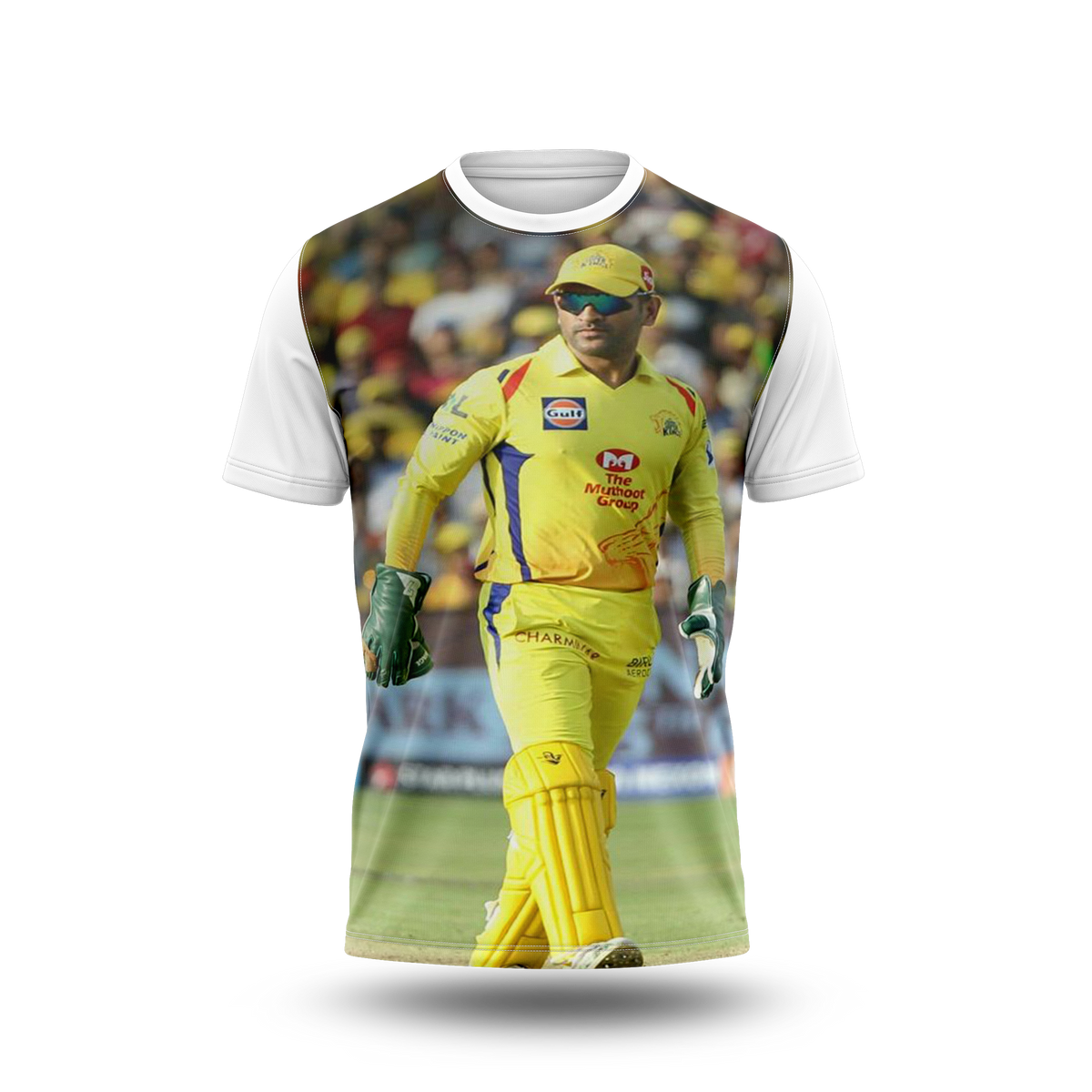 MS Dhoni Photo Printed T-Shirt.