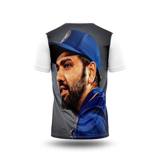 Rohit Sharma Photo Printed T-Shirt.