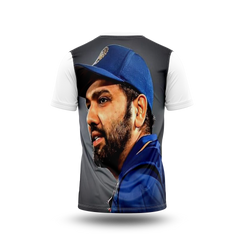 Rohit Sharma Photo Printed T Shirt. Next Print