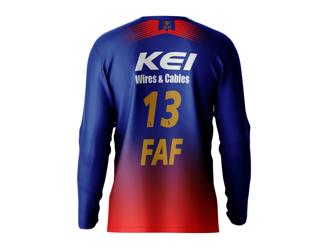 Faf Du Plessis RCB Round Neck Full Sleeve T Shirt RCBRNFST3