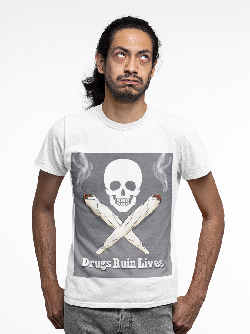 Drugs Ruin Lives Printed T-Shirt