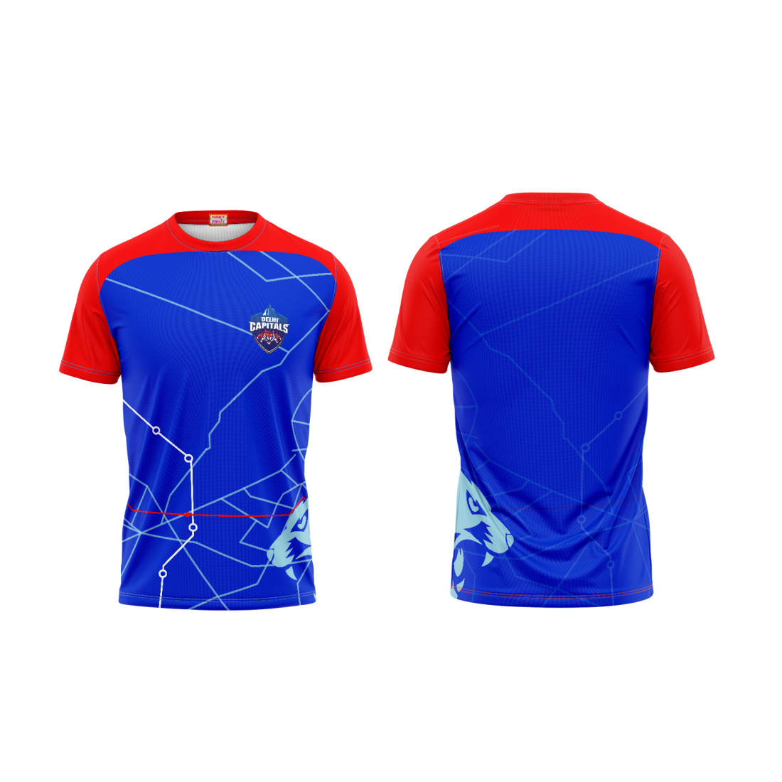 Next Print Ipl Delhi Capitals Printed Round Neck Jersey