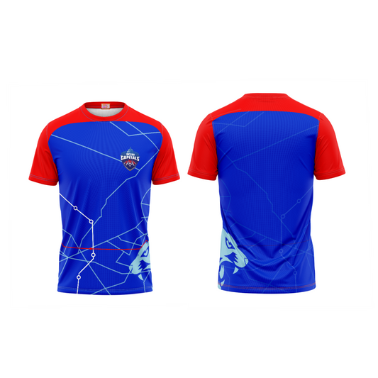 Next Print Ipl Delhi Capitals Printed Round Neck Jersey