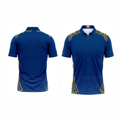 Next Print Customised Mumbai  Jersey  Printed Polo Collar Jersey T-Shirt.