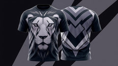 Next Print 3d render black tshirt front and back printed.